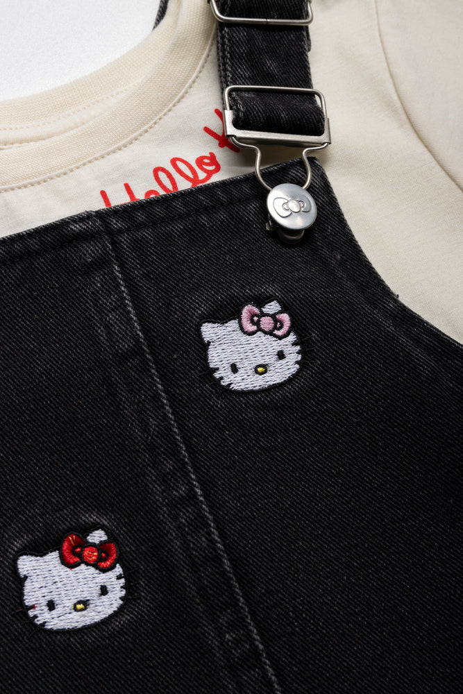 Hello Kitty Pinafore Set Black