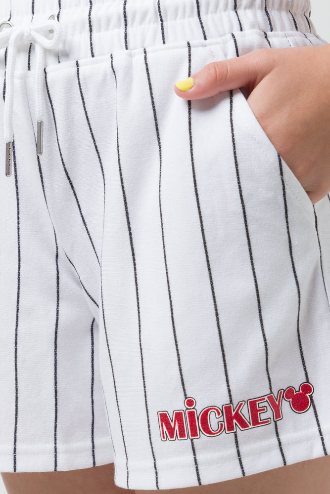 Mickey Mouse Jogger Stripped Shorts White (4)