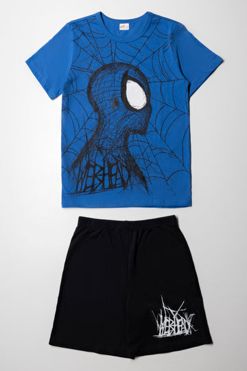 Spider-Man Short Sleeve Pj Set Blue