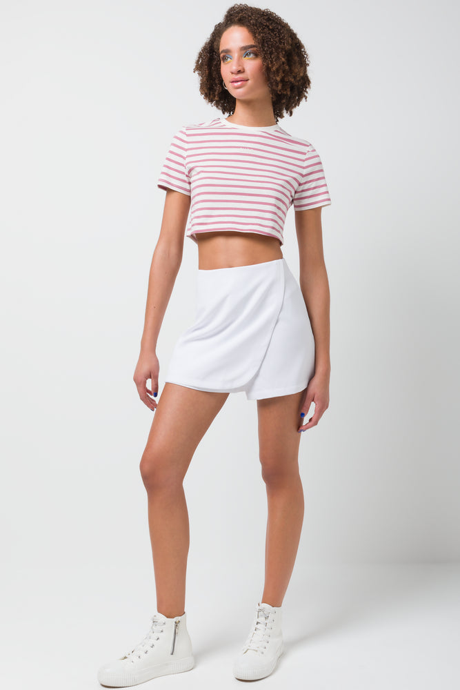 Stripe Cropped Top Mid Pink (1)