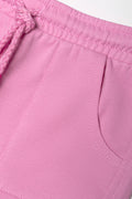 Unbrushed Fleece Shorts Set Pink (2)