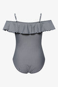 One Piece Frill With Stripe Black (1)