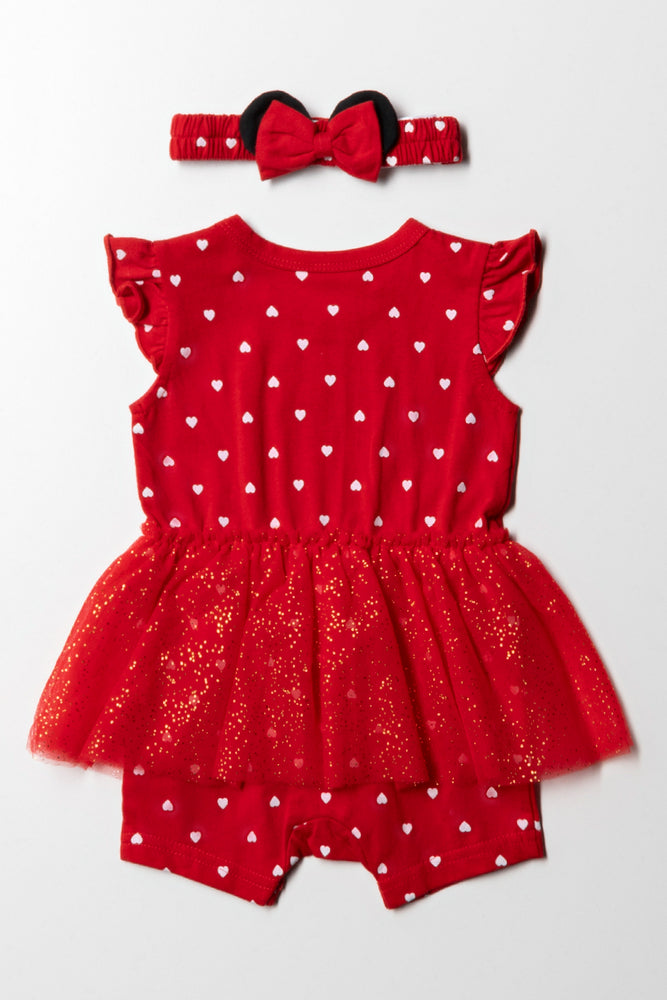 Minnie Mouse Tutu Romper Set With Headband Red Ackermans