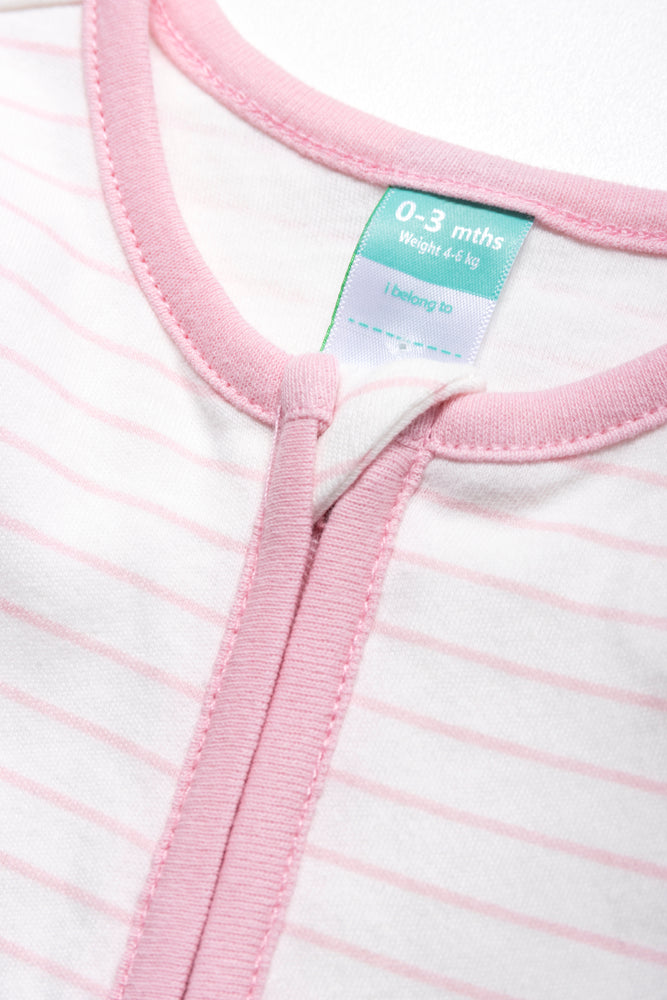 Panda Footless Babygrow Girl Pink