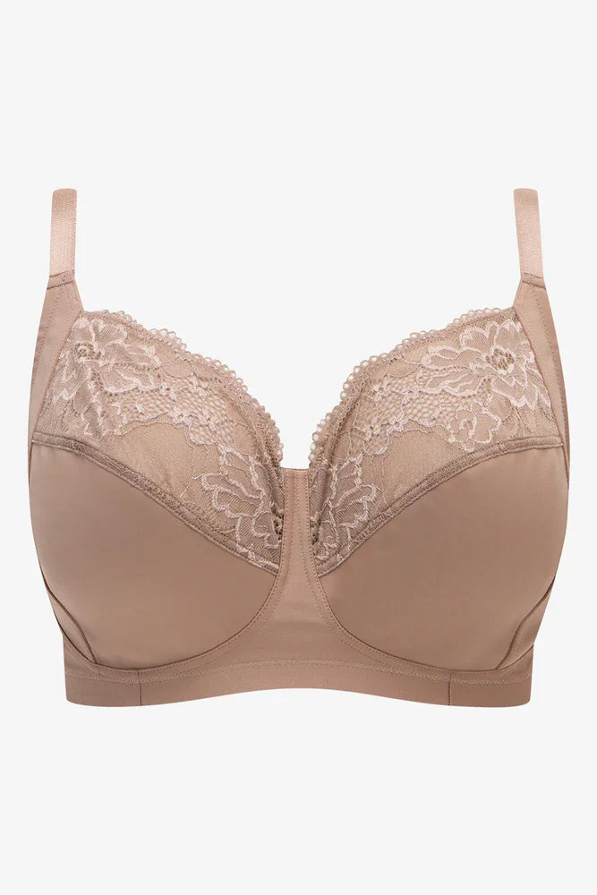 2 Pack Small Lace Trim Padded Wire free Bra Black & Natural (2)