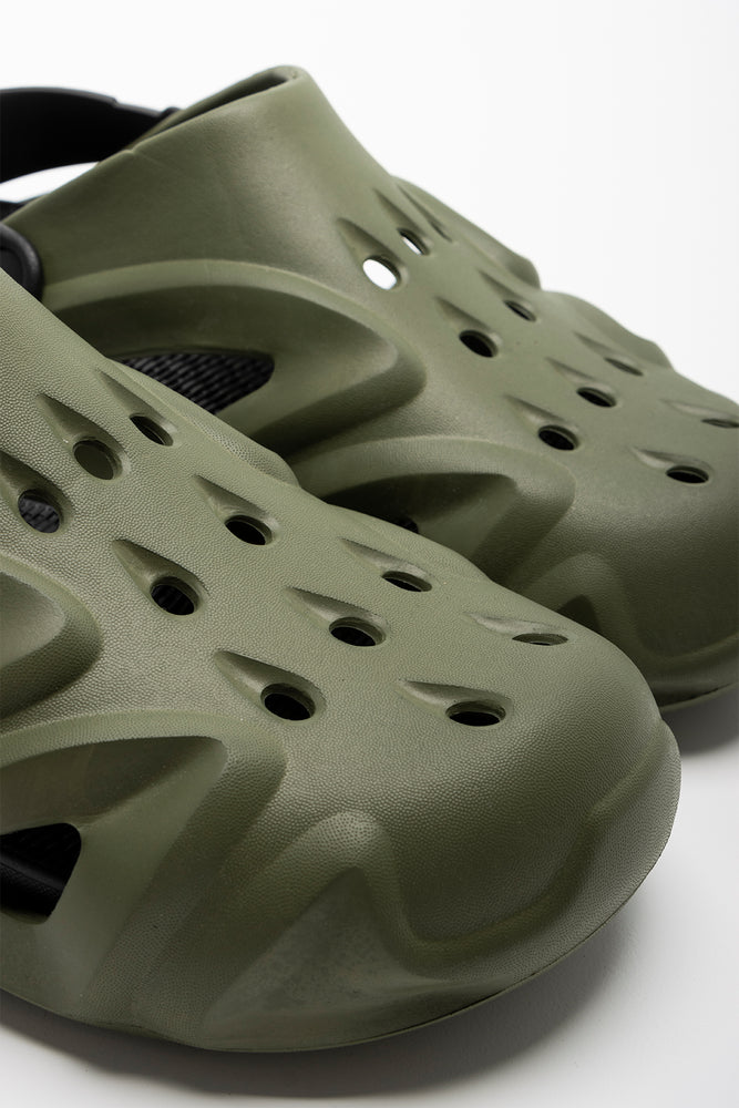 2 Part Clog Olive Green (2)