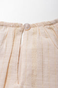 Puff Sleeve Lurex Woven Skirts Sets Natural (2)