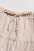 Puff Sleeve Lurex Woven Skirts Sets Natural (3)