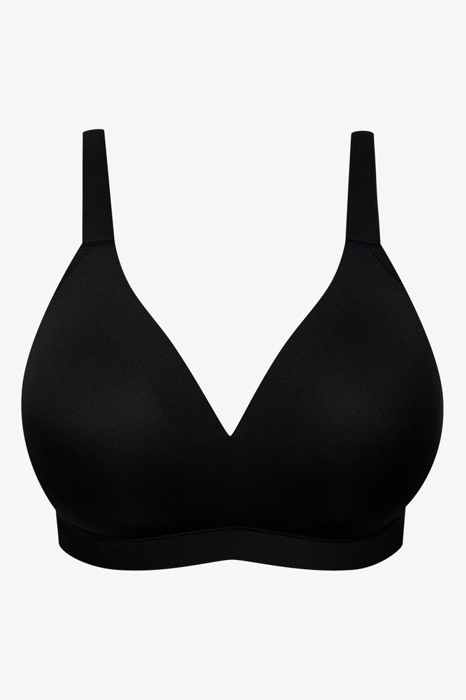 2 Pack Smooth Padded Wire Free Bra Big Black & White (1)