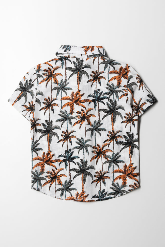 Short Sleeve Linen Shirt Cream (3)