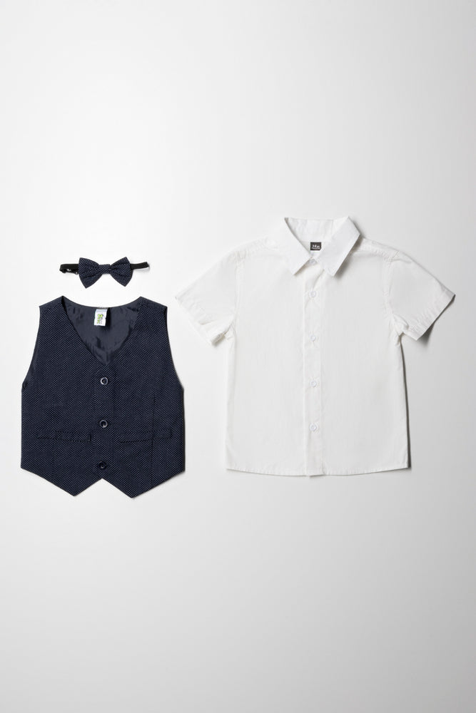 3 Piece Short Sleeve Smart Set Navy (2)