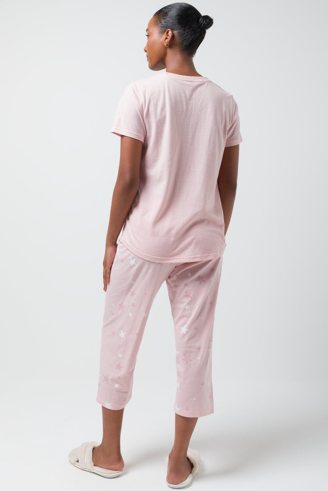 Sparkle Like A Star Capri Set Pink (2)
