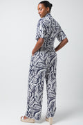Relaxed Printed Viscose Pant Navy (3)