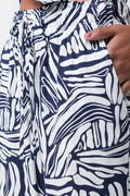 Relaxed Printed Viscose Pant Navy (4)