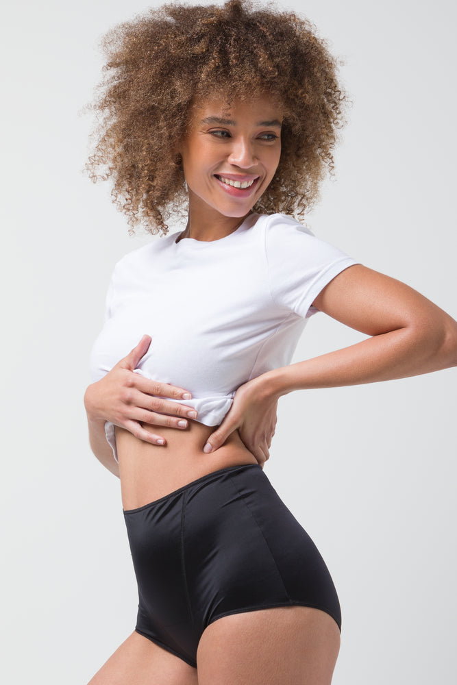 2  Low  Brief Panty  Black & Beige