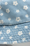 Denim Bucket Hat With Flowers Blue (2)