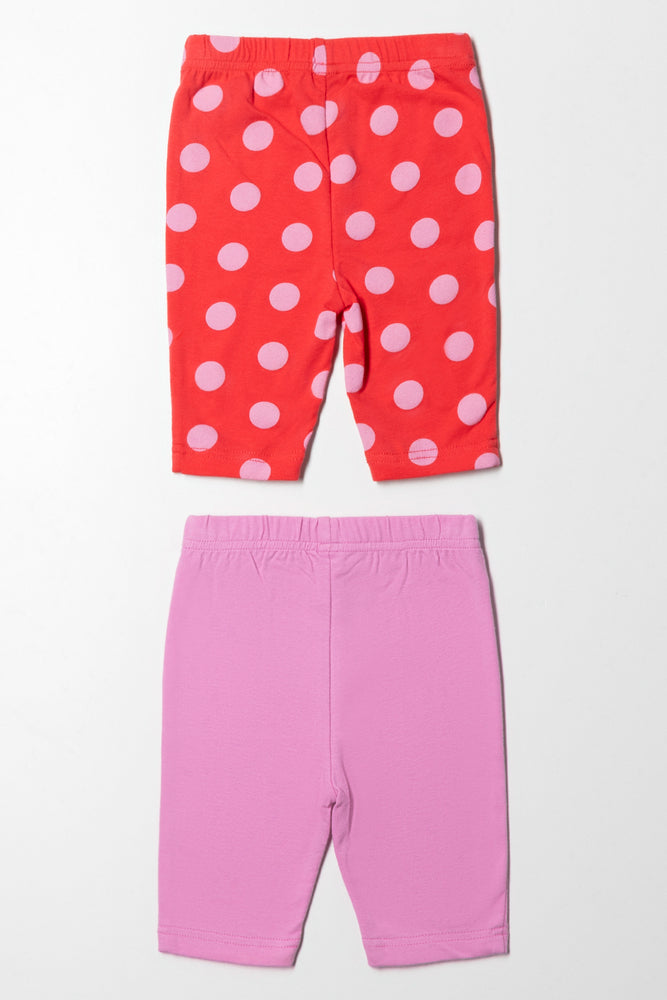 Red polka dot leggings on sale