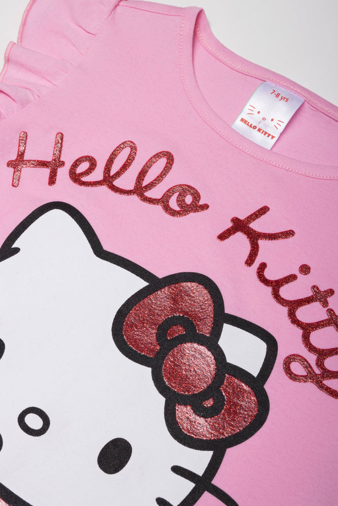 Hello Kitty 2 Pack T-Shirts Black And Pink (2)