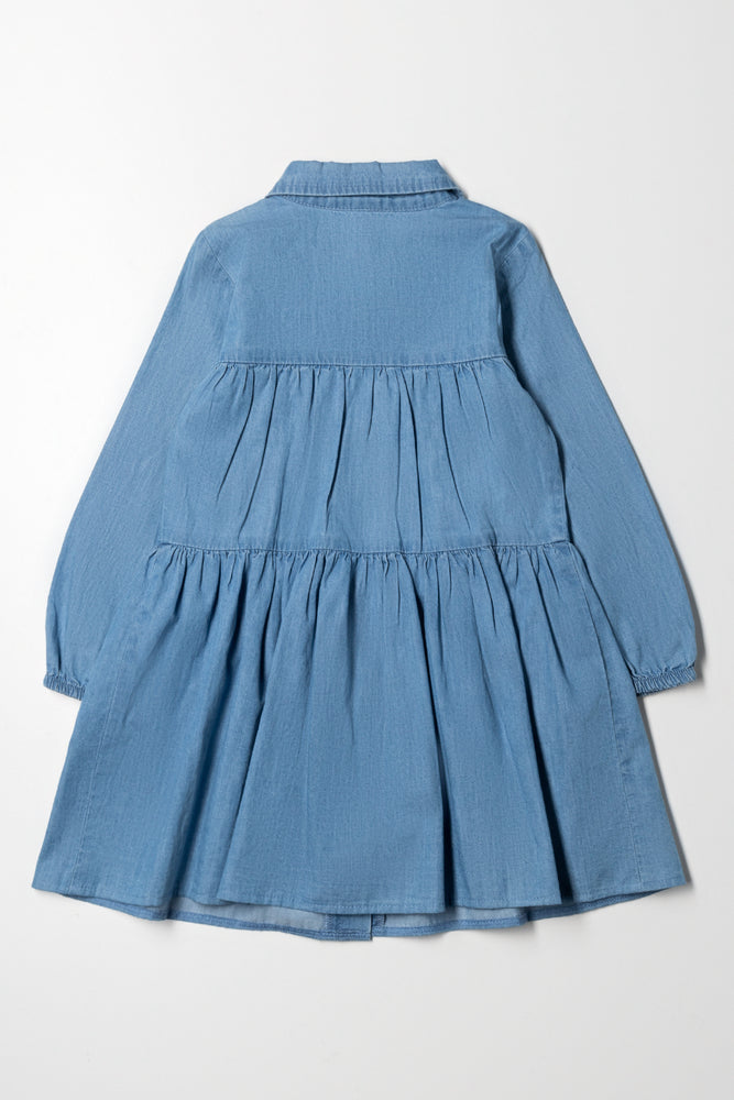 Denim Shirt Dress Blue (2)
