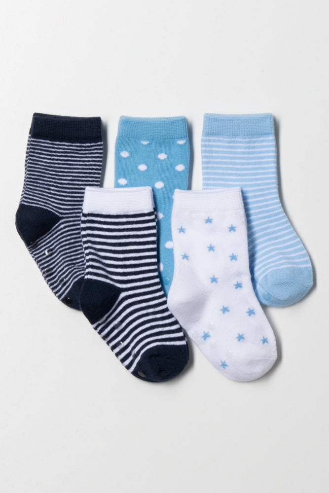 5 Pack Socks Blue