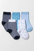5 Pack Socks Blue