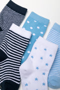 5 Pack Socks Blue (1)
