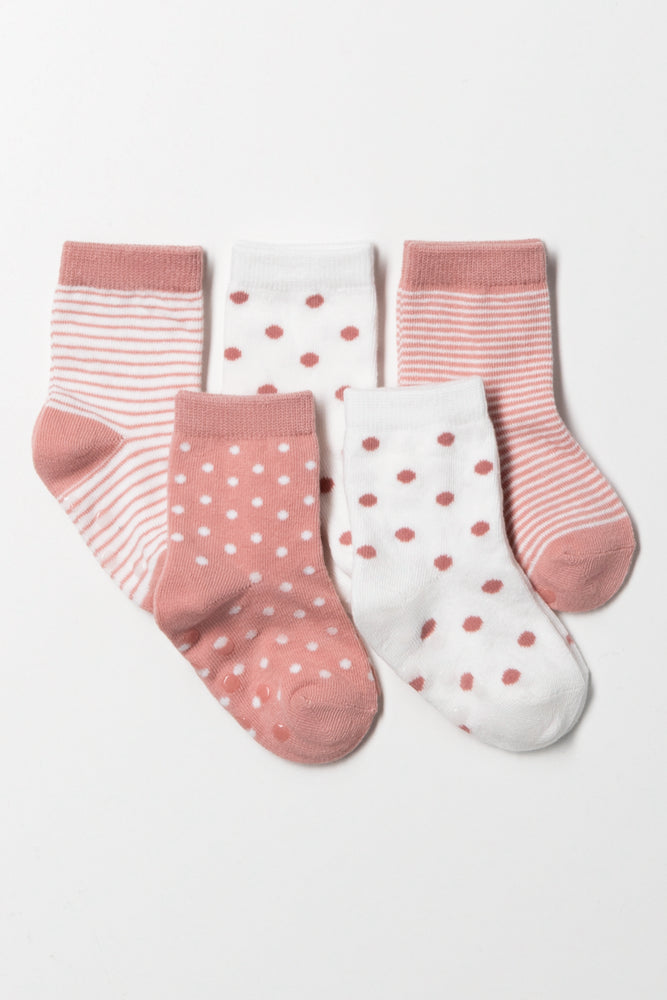 5 Pack Socks Pink