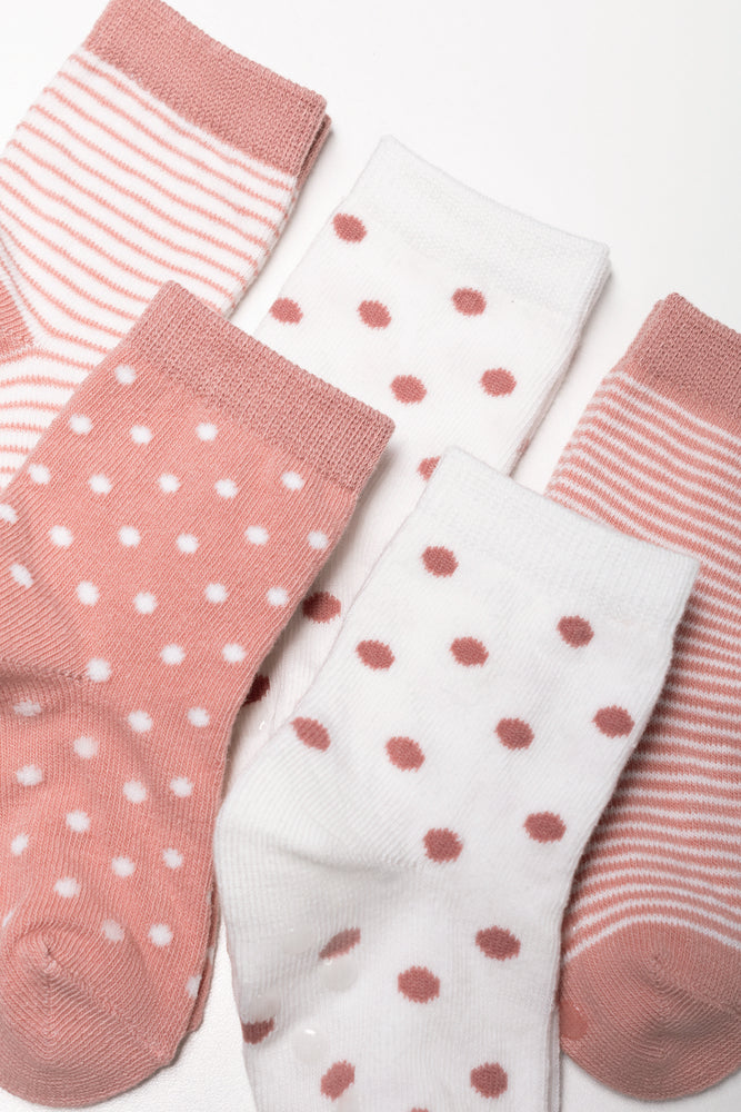 5 Pack Socks Pink