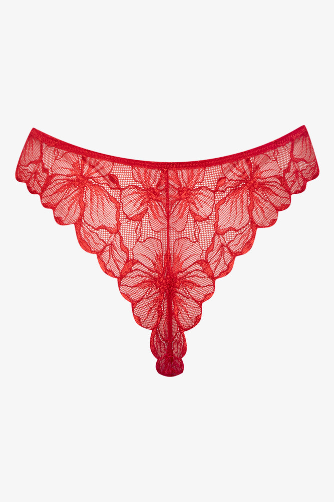 3 Pack Lace Thongs Red And Black (1)
