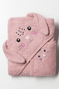 2 Piece Bunny Towel Set Pink