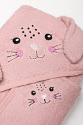 2 Piece Bunny Towel Set Pink (1)