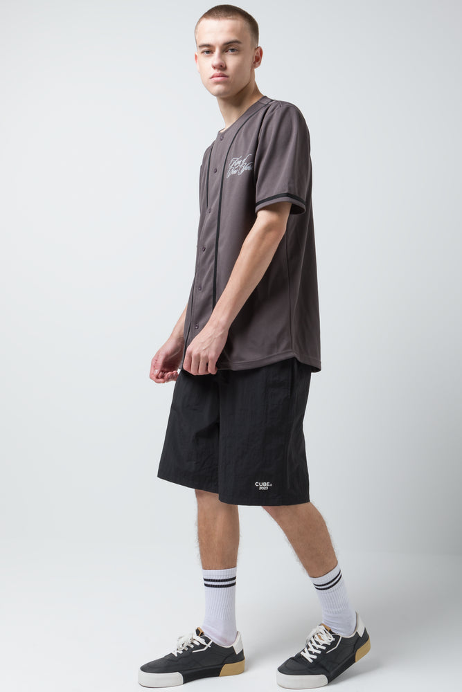 Pop Smoke Baseball Shirt Dark Grey