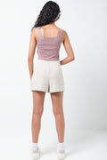 Slinky Crop Square Neck Vest Pink (2)