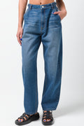 Wide Balloon Skater Denim Jeans Blue (1)