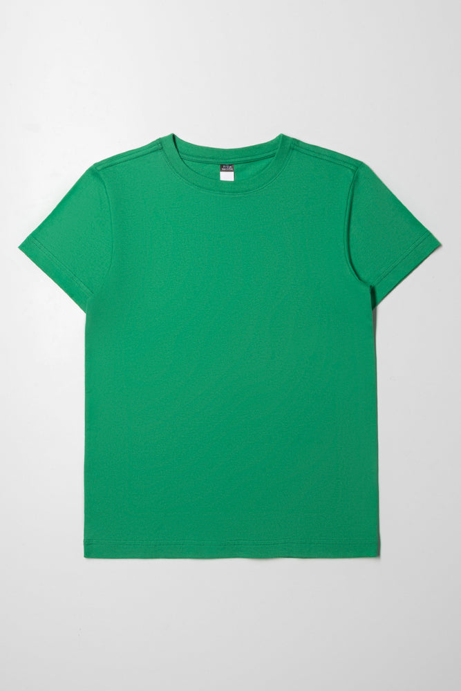 Crew Neck Short Sleeve T-Shirt Green