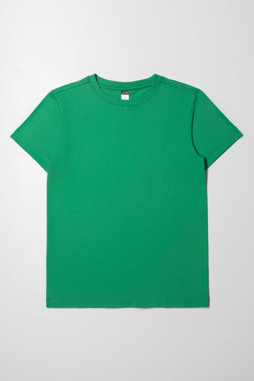 Crew Neck Short Sleeve T-Shirt Green
