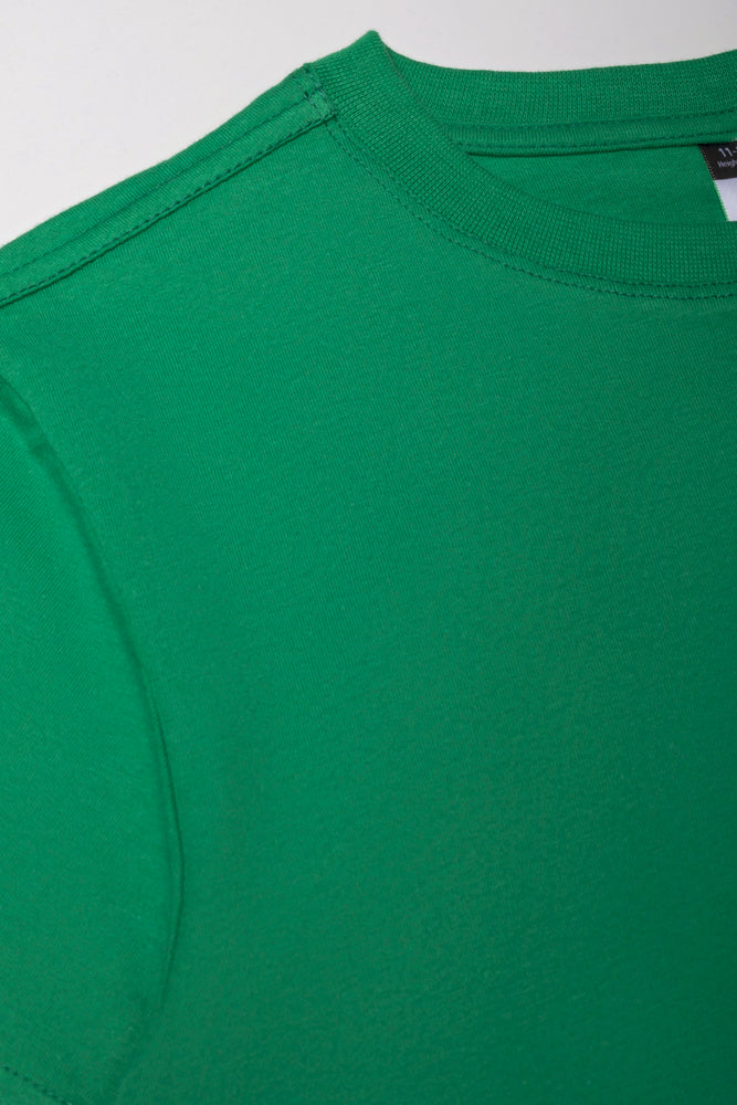 Crew Neck Short Sleeve T-Shirt Green
