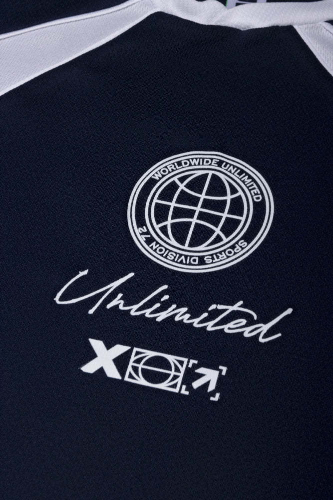 Sporty Short Sleeve T-Shirt Navy And White