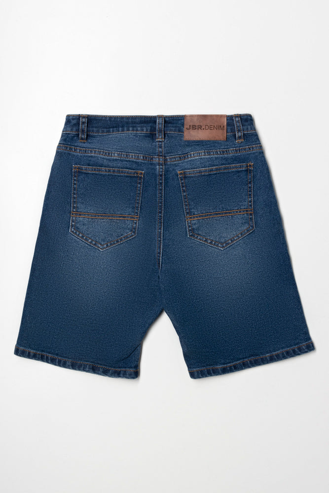Ripped Denim Short Blue (2)