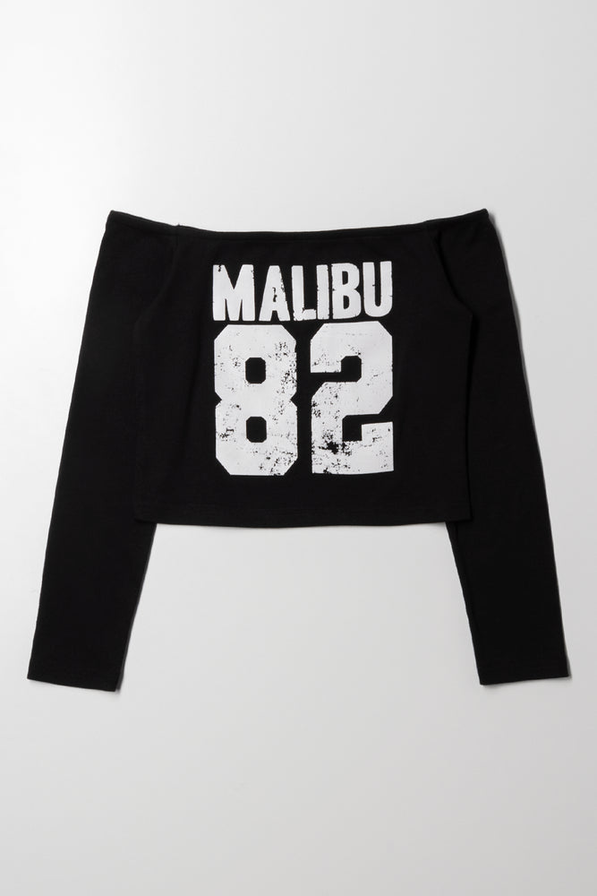 Malibu Off The Shoulder Top Black