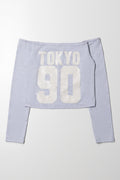 Tokyo Off The Shoulder Top Grey