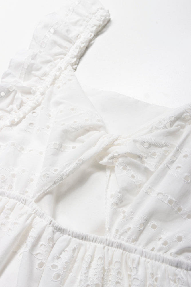 Anglaise A Line Dress White (2)