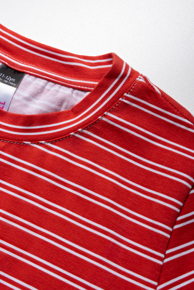 Stripe Bodycon Dress Red