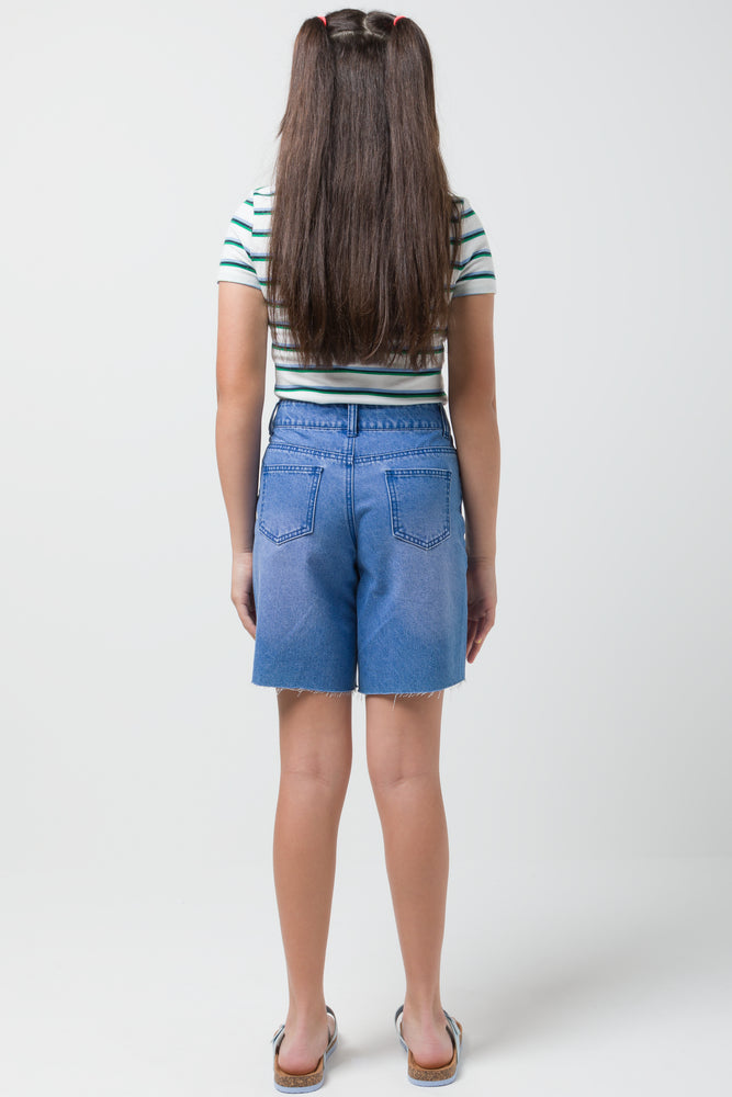 Rip And Repair Bermuda Shorts Blue (3)