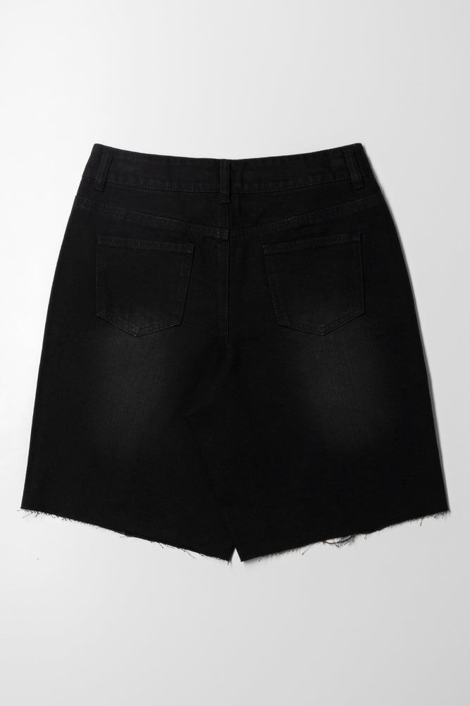 Rip And Repair Bermuda Shorts Black (3)
