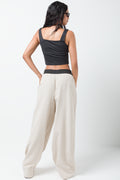 Slinky Crop Square Neck Vest Black (2)