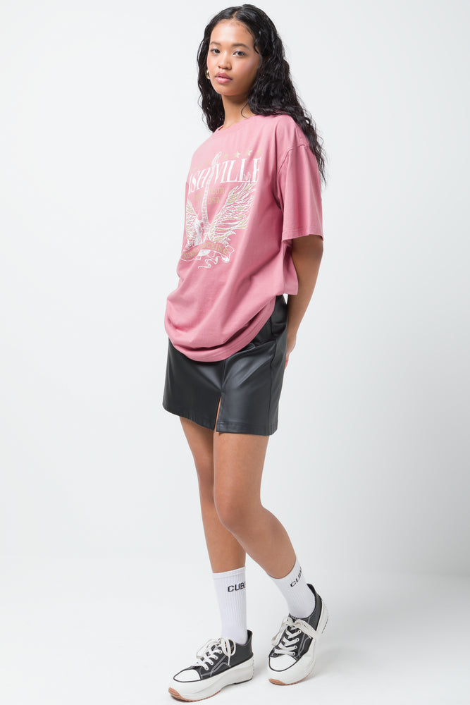 Oversized Graphic T-Shirt Pink (1)