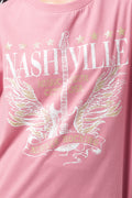 Oversized Graphic T-Shirt Pink (3)