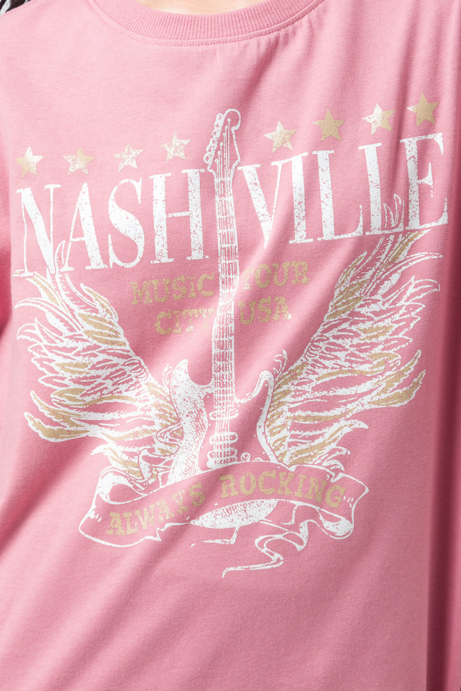 Oversized Graphic T-Shirt Pink (3)