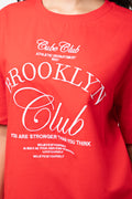 Oversized Graphic T-Shirt Red (3)